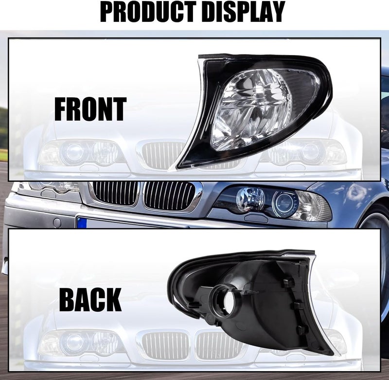 RANSOTO Turn Signal Corner Light for 2002-2005 BMW E46 325i 325xi 330i - Clear Lens - Image 5