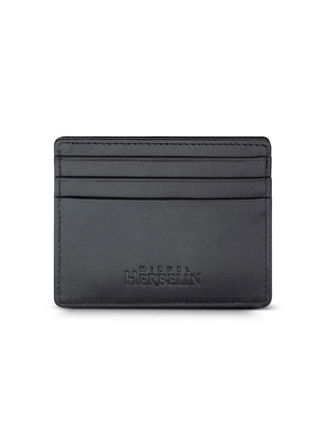 MICHEL HERBELIN Credit Card Case Black for Men Black