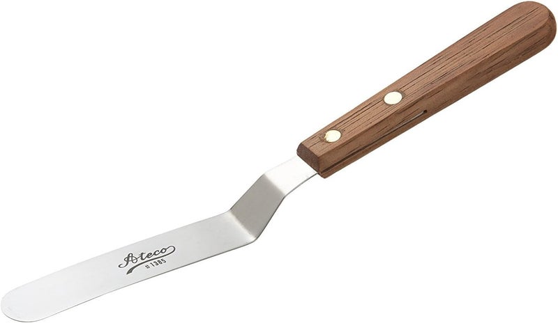 Ateco 1385 Spatula Icing Frosting Spreader Decorating Tool  Wood Handle 2Pack