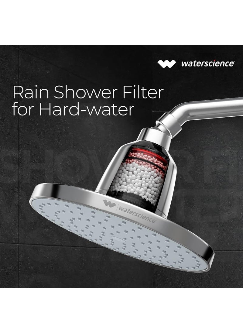 WaterScience waterscience ABS CLEO Rain Shower Filter for Hard WaterWater Softener for Bathroom8 Chrome Shower Head without Shower Arm CLEO SFR923  - Image 2