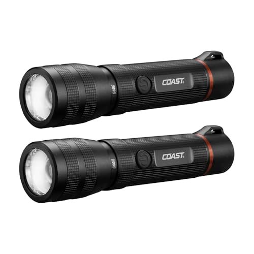 Coast G60R 1000 Lumen Waterproof Rechargeable LED Flashlight, 2-Pack - Image 1