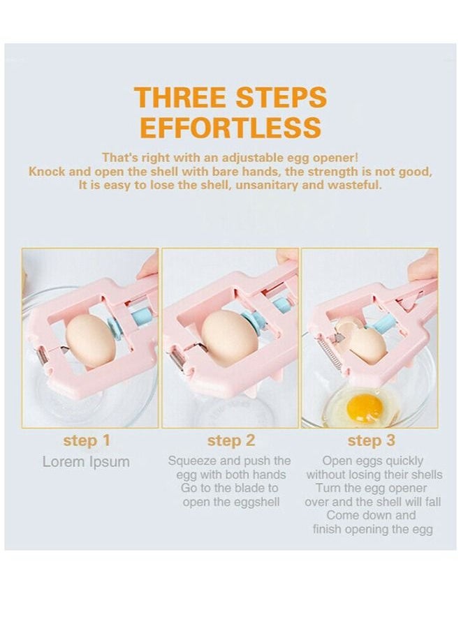 AMERTEER - Stainless Steel Egg Opener with Separator, Eggshell Cutter, Egg Scissors, and Plastic Handheld Egg Breaker - Perfect Kitchen Gadget for Soft and Hard Boiled Eggs Shell Removal and Baking - Image 1