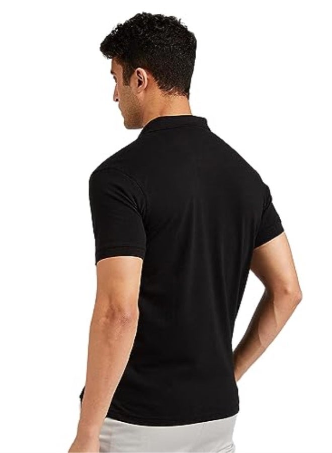 eyebogler Regular Fit Mens Polo Neck Half Sleeve Soild Casual Tshirt - Image 2