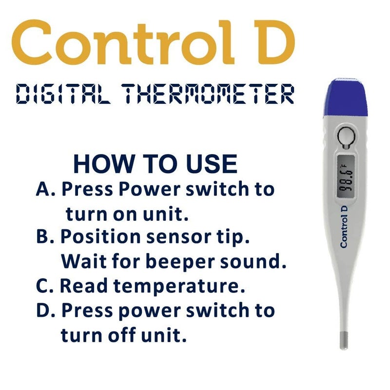 Control D Plastic Pack Of 5 Digital Thermometer With One Touch Operation For Child And Adult Oral Or Underarm Use (Made In India)(1 Year Warranty) - Image 2