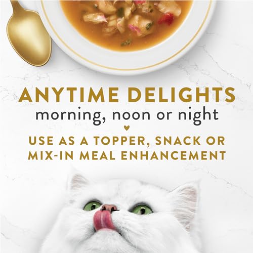 Fancy Feast Purina Fancy Feast Broths Seafood Bisque Complement Lickable Grain Free Wet Cat Food Variety Pack - (Pack of 12) 1.4 oz. Pouches - Image 4