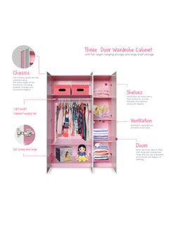 Disney Disney Princess Wardrobe Closet for Kids/Teen - Storage Organizer and Clothes Dresser - 6 Storage and 1 Hanging Compartments – Anti-Tip Anchor Kit - Solid MDF Wood Construction  - Image 2