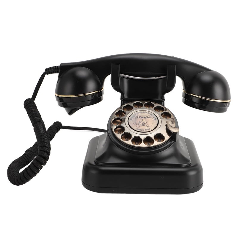 Vintage Corded Telephone Mechanical Ringtone Function For Home Office Black - Image 4