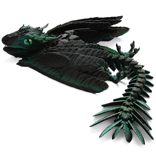 Guwewu Feathered Wyvern Dragon 3D Printed Dragon Articulated Dragon Fidget Dragon 3D Printed Toys Desktop Pet Viridrak - Image 1