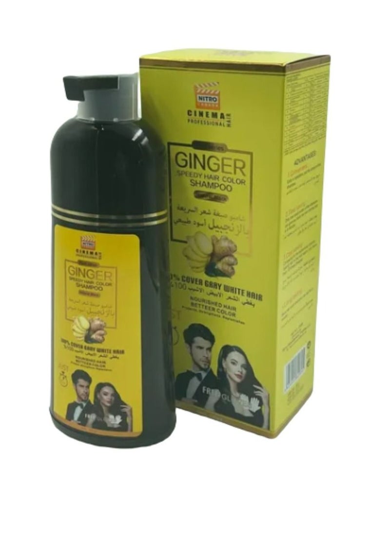 NITRO CANADA GINGER SPEEDY HAIR COLOR SHAMPOO NATURAL BLACK 420 ML - Image 1