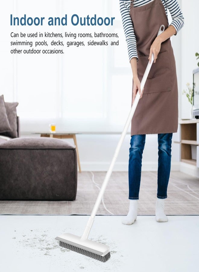 SetSail Floor Scrub Brush with 48-Inch Long Adjustable Handle 2 in 1 Scrape Brush Stiff Bristle Floor Scrubber for Cleaning Shower Bathroom Garage Kitchen Wall Deck Tub Tile - Image 3