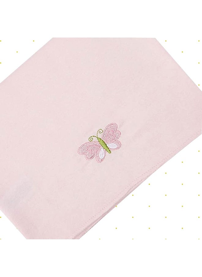 Spasilk Spasilk Baby-Girls Newborn 4 Pack 100% Cotton Flannel Receiving Blanket, Pink, One Size  - Image 3