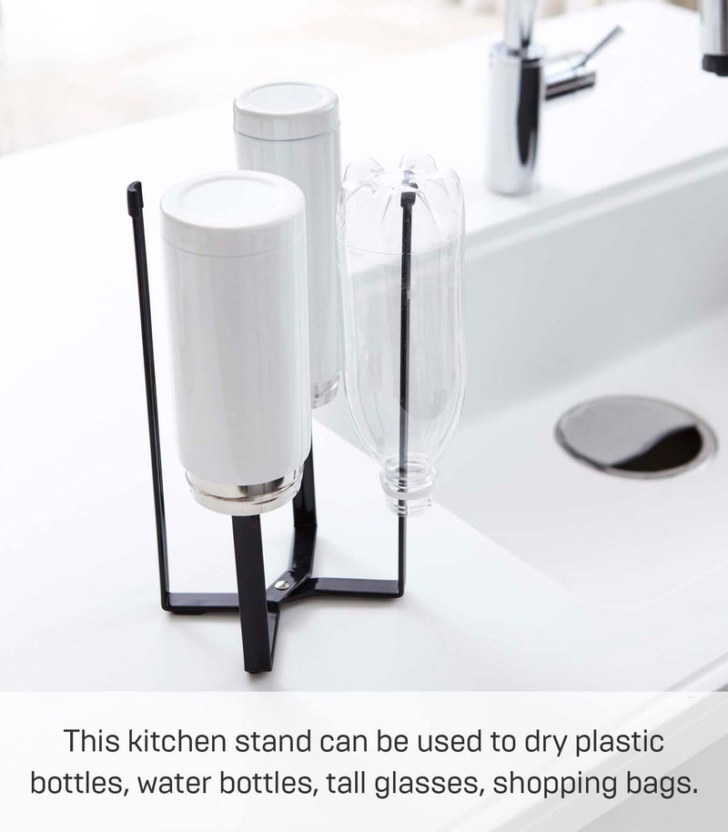 YAMAZAKI home 6785 Kitchen Multi Eco Stand-Multifunctional Plastic Bag Holder, One Size, Black - Image 2