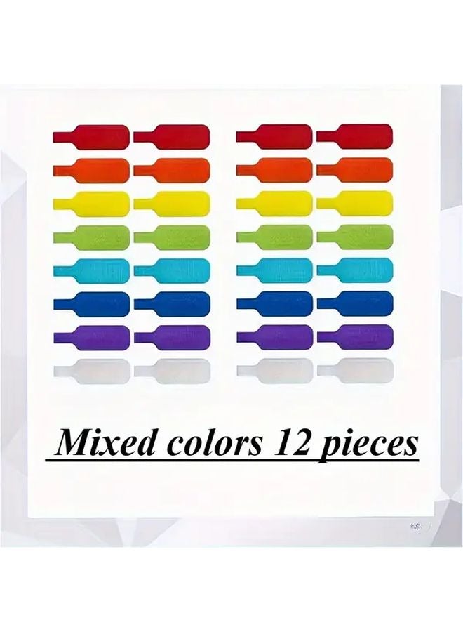 12pcs Multi Color Polyamide Cable Labels For Electronics And Computers - Image 1