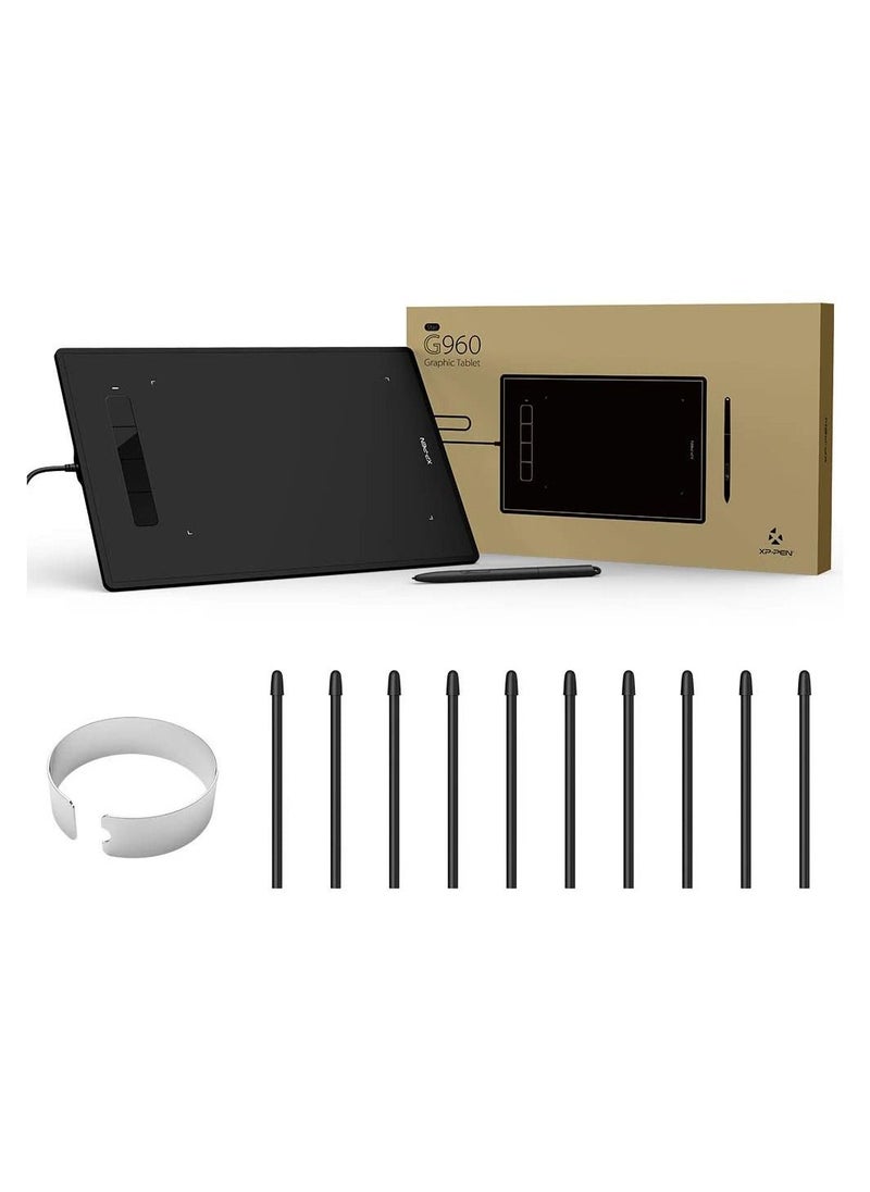 XP-PEN - XP-PEN G960 USB Drawing Tablet 8.35 x 5.33 inch Graphics Pen Display with 4 Shortcut Keys - Image 1