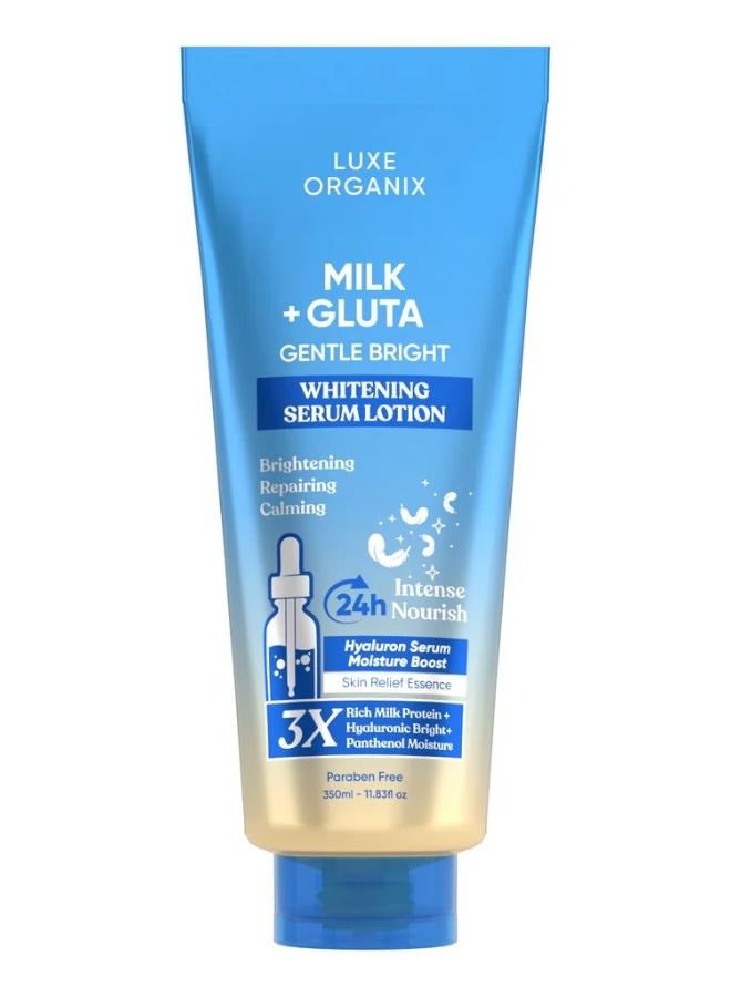 Milk + Gluta Gentle Bright Whitening Serum Lotion 350 ml