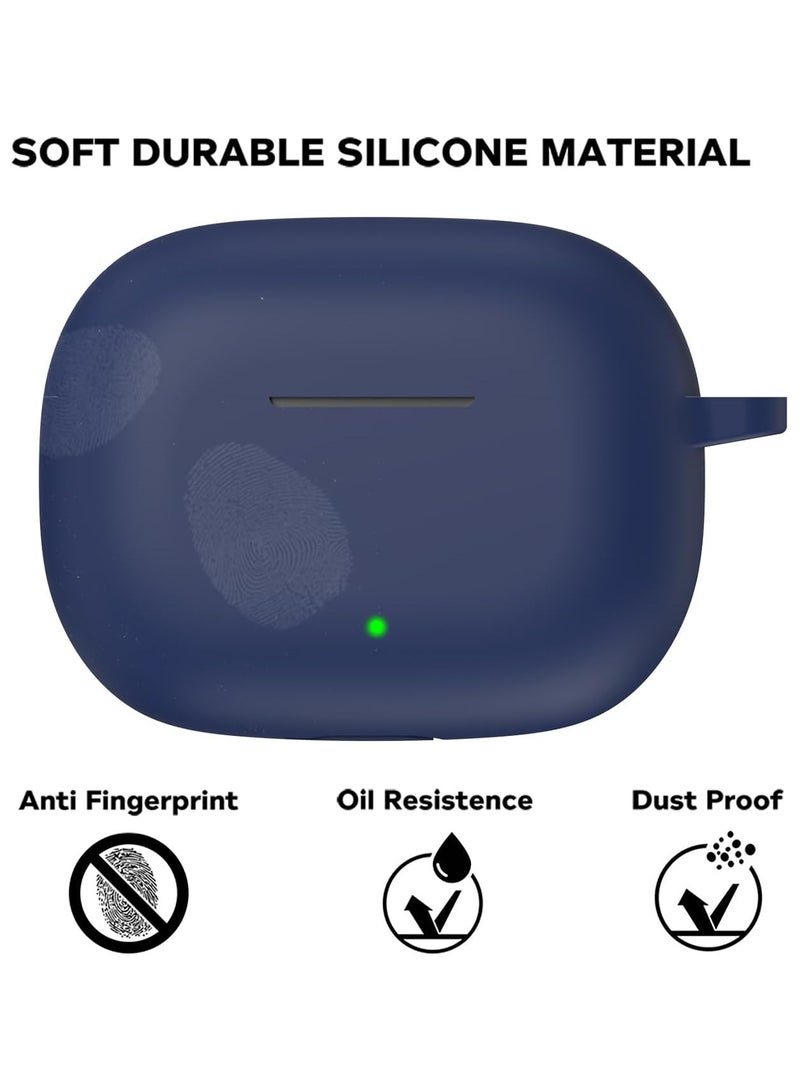 Soft Silicone Cover For Realme Buds T300 TWS Earbuds Case With Hook Antifall Protective Sleeve Accessories (Blue) - Image 5