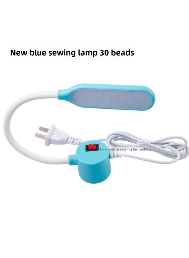 Sewing Machine Work Lamp LED Energy-saving Lamp Touch Special Lighting Plug-in Magnet Clothing Lamp LED Lamp 30 Bead Lamp-Model:Blue LED Light  - Image 1