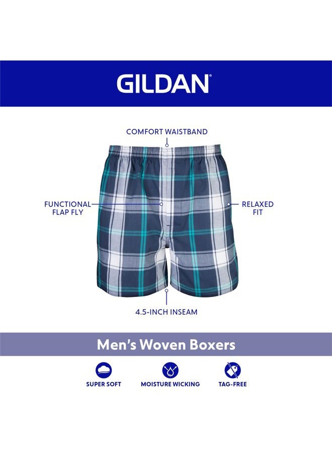 Gildan Men's Underwear Boxers, Multipack, Assorted Navy (5-pack), M - Image 3