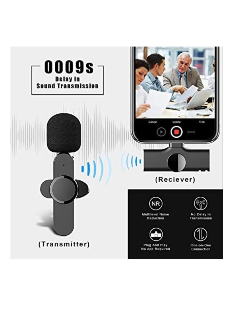 2 in 1 iphone or type-c Wireless Lavalier Microphone For IPhone, Plug Play, Portable Audio Video Recording Mic for Youtube, Live Stream, Vlog, Interview, Laptops PC - Image 4