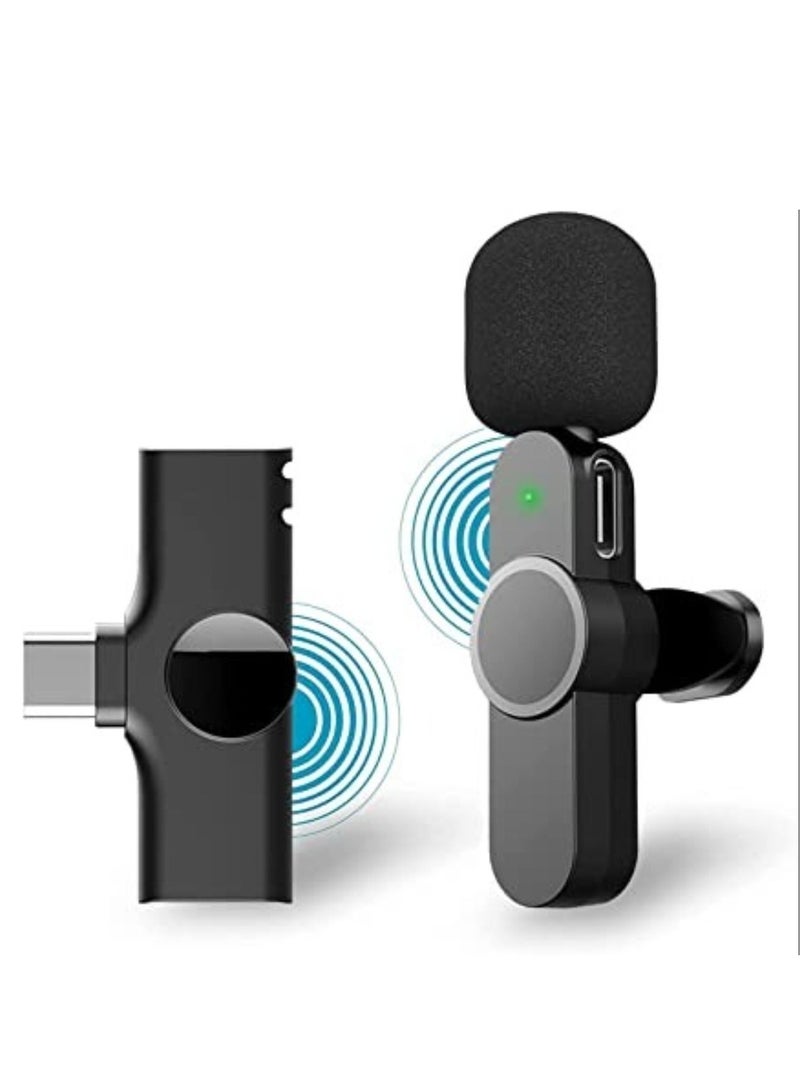 2 in 1 iphone or type-c Wireless Lavalier Microphone For IPhone, Plug Play, Portable Audio Video Recording Mic for Youtube, Live Stream, Vlog, Interview, Laptops PC - Image 1