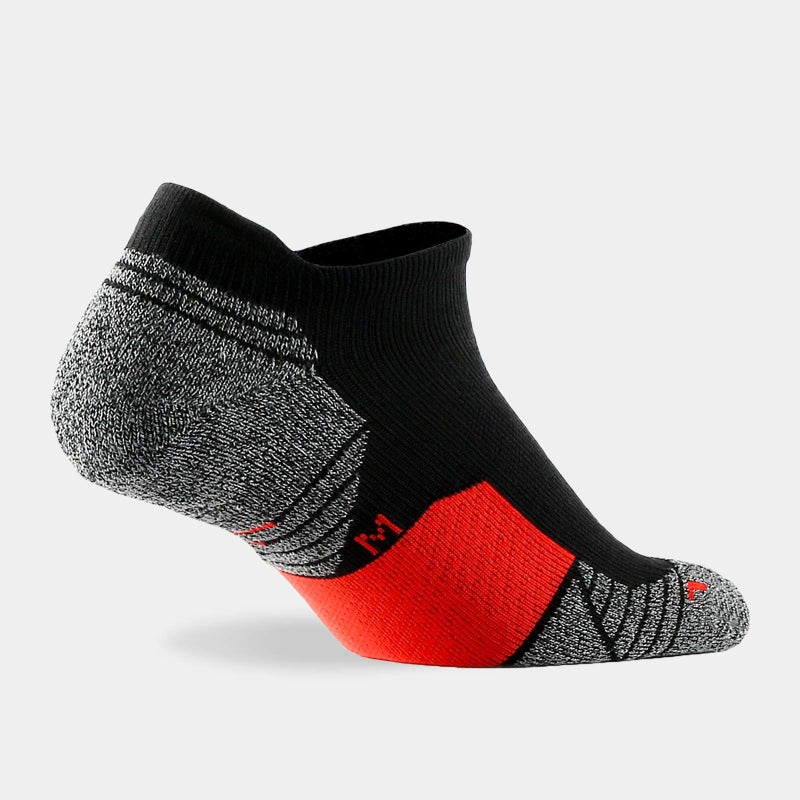 WANDER Men's Athletic Running Socks 7 Pairs Thick Cushion Ankle Socks for Men Sport Low Cut Socks 6-9/10-12 (7 Pairs Black Red, Shoe Size:10-12) - Image 3