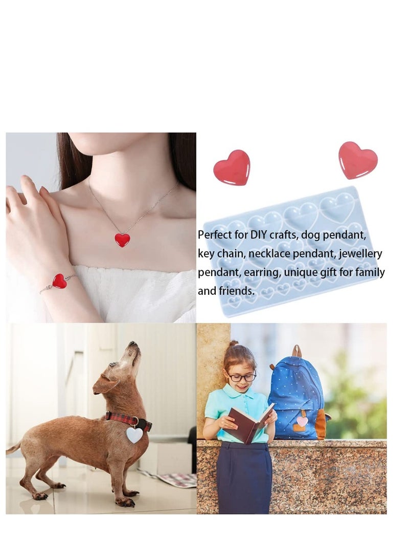 Excefore Love Heart Resin Silicone Moulds, 25 Cavities Silicone Casting Epoxy Resin Mold, Suitable for Pendant Earring Keychain Decoration  - Image 5