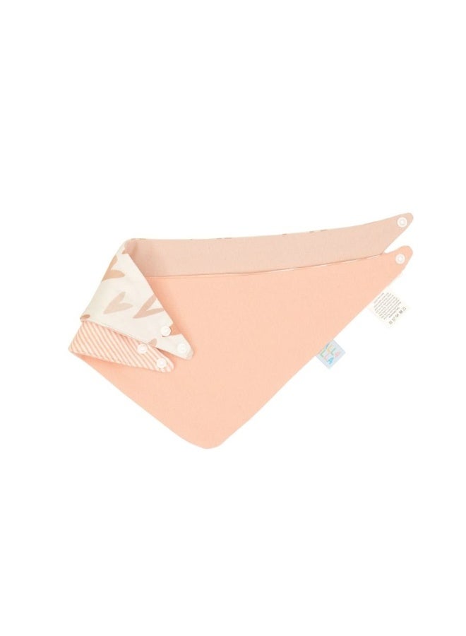 All4Ella Bandana Bibs 2 Pack - Hearts - Image 2