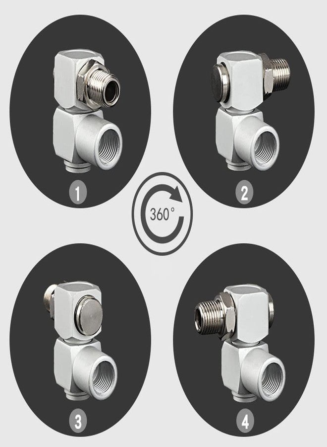 Astylway 4PCS 1/4" NPT Aluminum 360 Swivel Air Hose Connector Set - Image 2