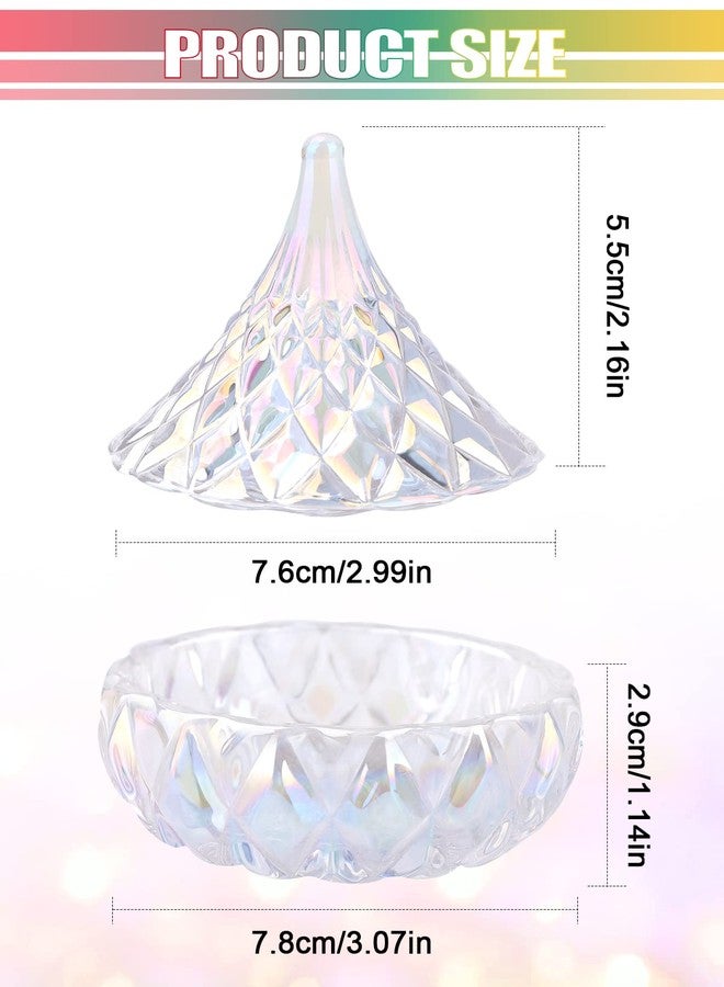 TOROKOM Monomer Dish with Lid Dappen Dish Nail Cup Glass Nail Dish for Liquid Powder Monomer Holder Laser Color Damping Dapping Dish for Acrylic Nails - Image 2