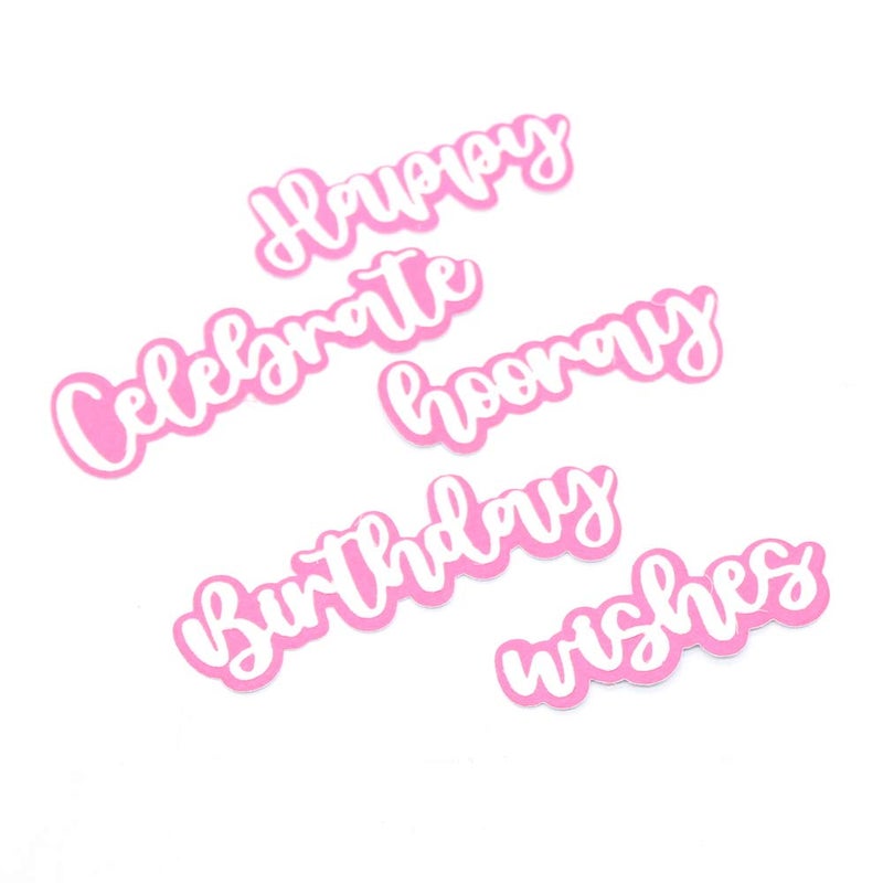 KSCRAFT Birthday Shadow Words Metal Cutting Dies Stencils for DIY ScrapbookingPhoto Album Decorative Embossing DIY Paper Cards