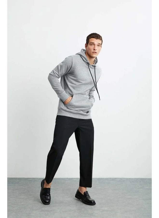 Grimelange Jorge Men's Super Soft Hooded Organic Cotton Kangaroo Pocket Regular Grimelanj Sweatshirt.