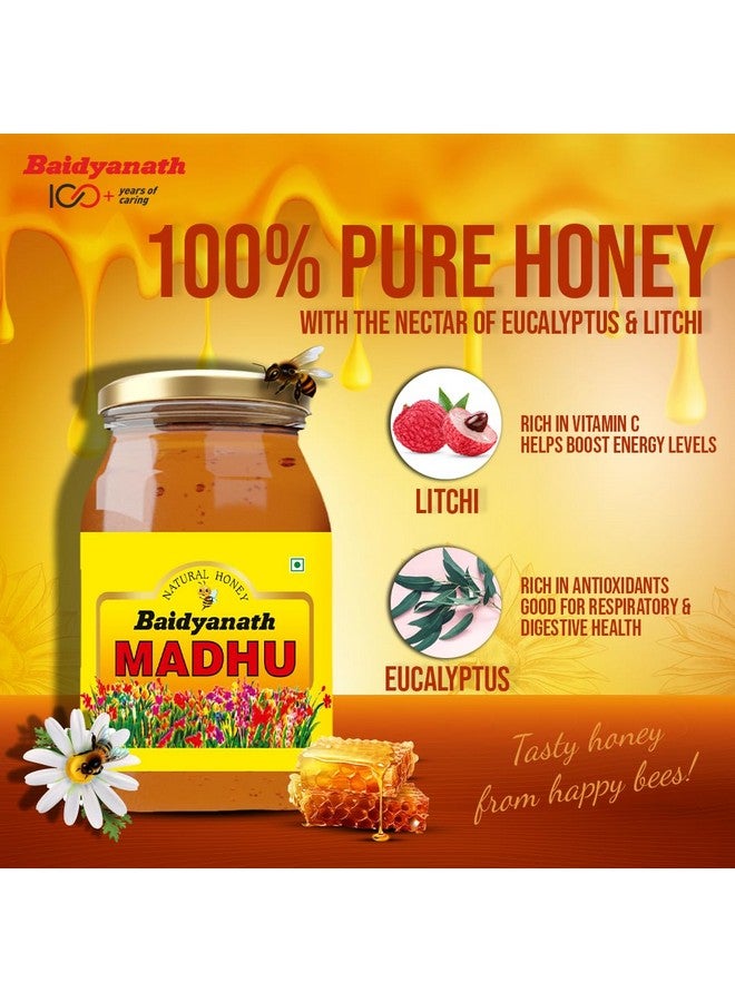 Baidyanath بايدياناث مدهو - 500 جرام | بدون سكر مضاف | معزز مناعة طبيعي وقوة مضادة للأكسدة | إدارة الوزن، تخفيف السعال، عسل طبيعي وتخفيف التهاب الحلق | - Image 5