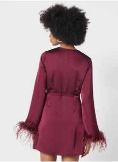 GLAMOROUS V-Neck Fringe Detail Dress  - Image 2