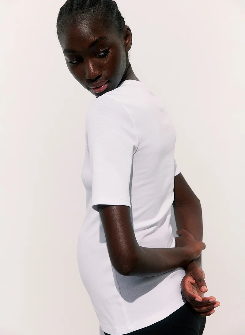 H&M Mama 2-Pack Ribbed T-Shirts