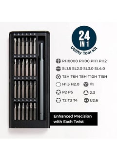 AHOBHAV AHOBHAV 24 Pieces Precision Screwdriver Set Multifunction Magnetic Driver Bit Set Mini Pocket Tool Kit for Electronics Tablet Cellphone Repair Compact Durable  - Image 3