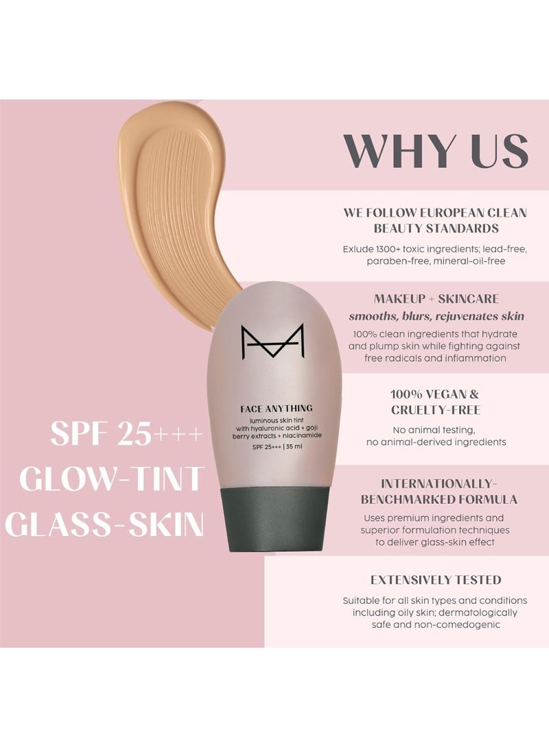 HOUSE OF MAKEUP Tint with Hyaluronic Acid & Niacinamide – BB/CC Cream for Women & Men | Oily Skin | 35ml (L10 Light Skin Tone) - Image 2
