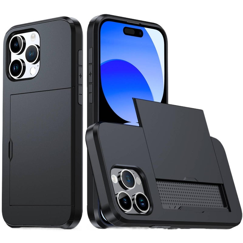 Protective Case | Rose Gold | TPU | Card Holder | Drop Protection | Shockproof Cover for iPhone 15 / 15 Plus / 15 Pro / 15 Pro Max - Image 2