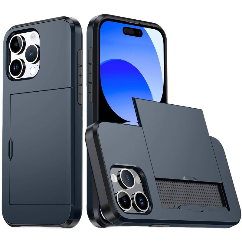 Protective Case | Rose Gold | TPU | Card Holder | Drop Protection | Shockproof Cover for iPhone 15 / 15 Plus / 15 Pro / 15 Pro Max - Image 3