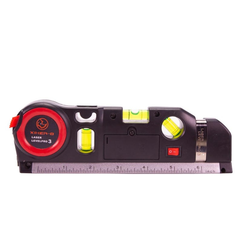 Cubent Laser Level Measuring Tool With Triple Bubble Precesion| 3 Laser Modes | Built In 8Ft Tape Measure | Metric And Imperial Scale | Precise & Portable Device For Home DIY Carpentry Plumbing Alignment - Image 1