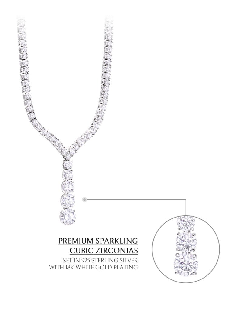 أونال قلادة "درجات الهلال" للسيدات – قلادة مرصعة بحجر الزركونيا الأبيض ومصنوعة من الفضة الإسترليني، من مجموعة الشرق الأوسط الحصرية - Image 5