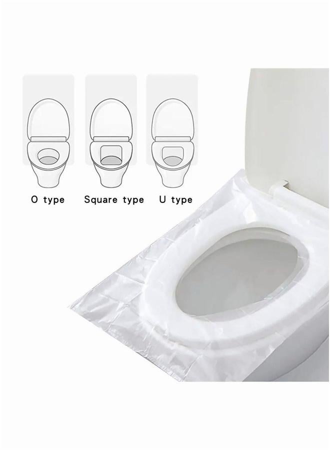 HOMESTAR 50 Piece Disposable Toilet Seat Cover Set Clear Airplane Travel Camping and Public Essentials - Image 3