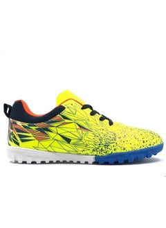 Cool Messi Yellow Boys Lace-Up Indoor Soccer Shoes  - Image 1