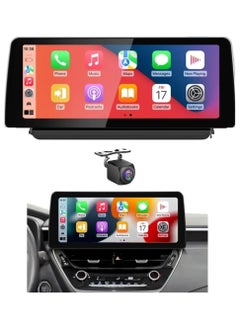 فيريكس شاشة أندرويد لتويوتا كورولا 2018-2023 12.3 بوصة تدعم Apple Carplay Android Auto لاسلكية 4 جيجابايت ذاكرة وصول عشوائي واجهة سريعة كاميرا AHD متضمنة 4G Wifi USB شاشة تعمل باللمس QLED مع لوحة ستيريو سيارة كورولا 12.3 بوصة شاشة كبيرة  - Image 1