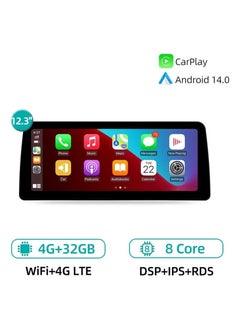 فيريكس شاشة أندرويد لتويوتا كورولا 2018-2023 12.3 بوصة تدعم Apple Carplay Android Auto لاسلكية 4 جيجابايت ذاكرة وصول عشوائي واجهة سريعة كاميرا AHD متضمنة 4G Wifi USB شاشة تعمل باللمس QLED مع لوحة ستيريو سيارة كورولا 12.3 بوصة شاشة كبيرة  - Image 4