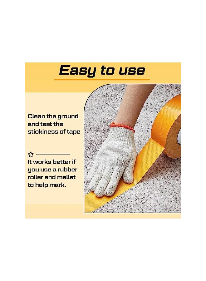 promass Single Sided Carpet Duct Tape, 5CM*50 M Outdoor Court Tape Adhesive Court Marking Tape Court Lines for Tennis Badminton Parking Floor Pavement Driveway Strong Adhesive Heavy Duty Sticker Tape - Image 5