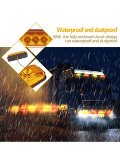 Yahenda Yahenda 20 Pieces 3.9 Inch 3 LED Trailer Marker Lights Trailer LED Waterproof Side Marker Light Rectangle Trailer Running Lights for Truck RV Exterior Marker Lights Accessories (Amber, Red)  - Image 5