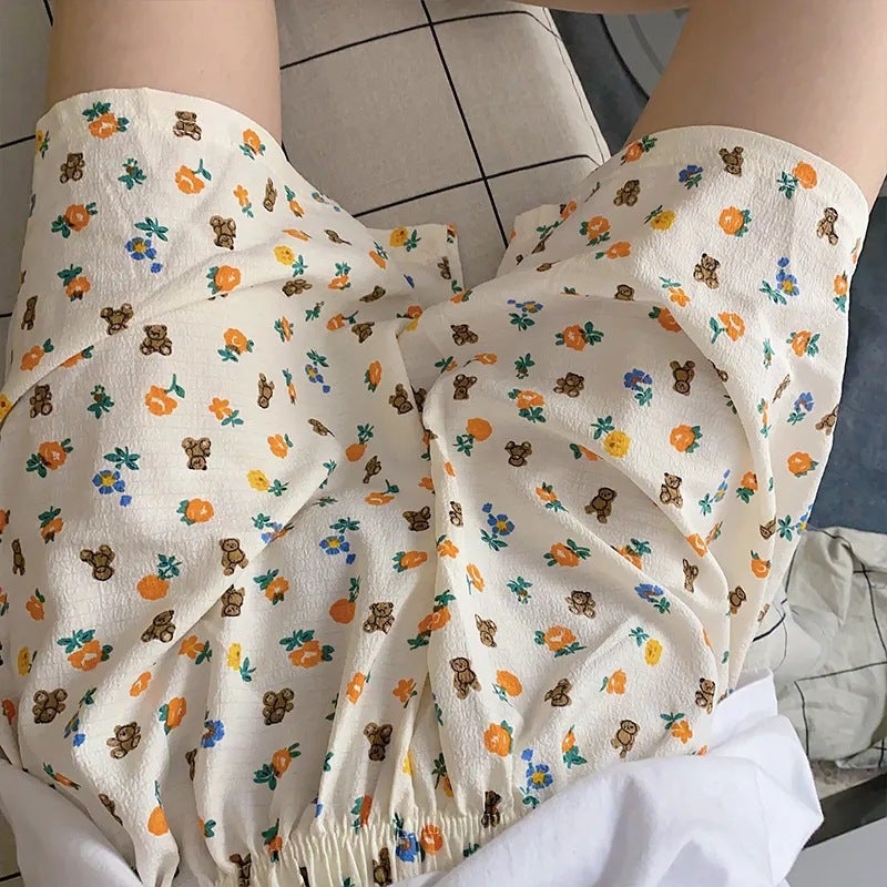 Summer Pajama Pants Women'S Baby Cotton Anti-Mosquito Pants Cartoon Printed Thin Casual Shorts Home Pants Outer Wearing Walking Pants - Image 4