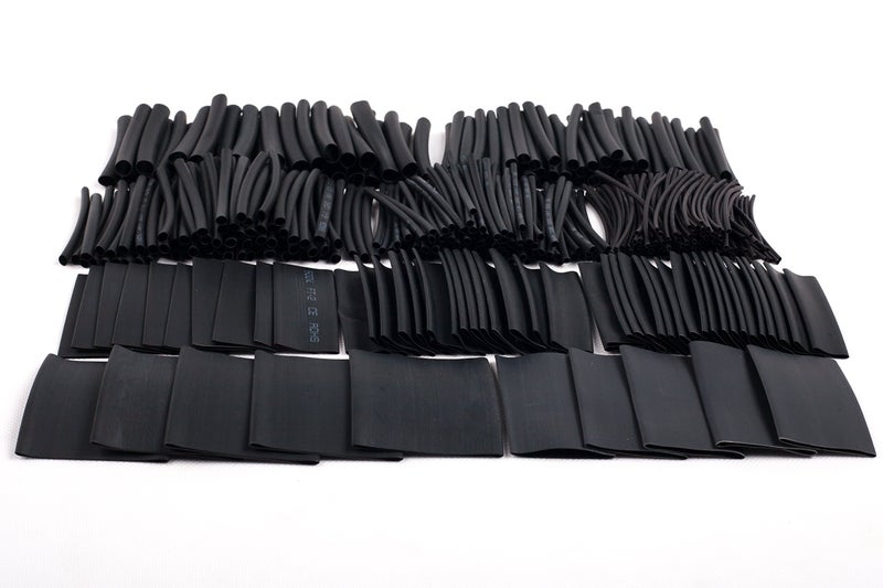 SummitLink 415 Pcs Black Assorted Heat Shrink Tube 10 Sizes Tubing Wrap Sleeve Set Combo - Image 1