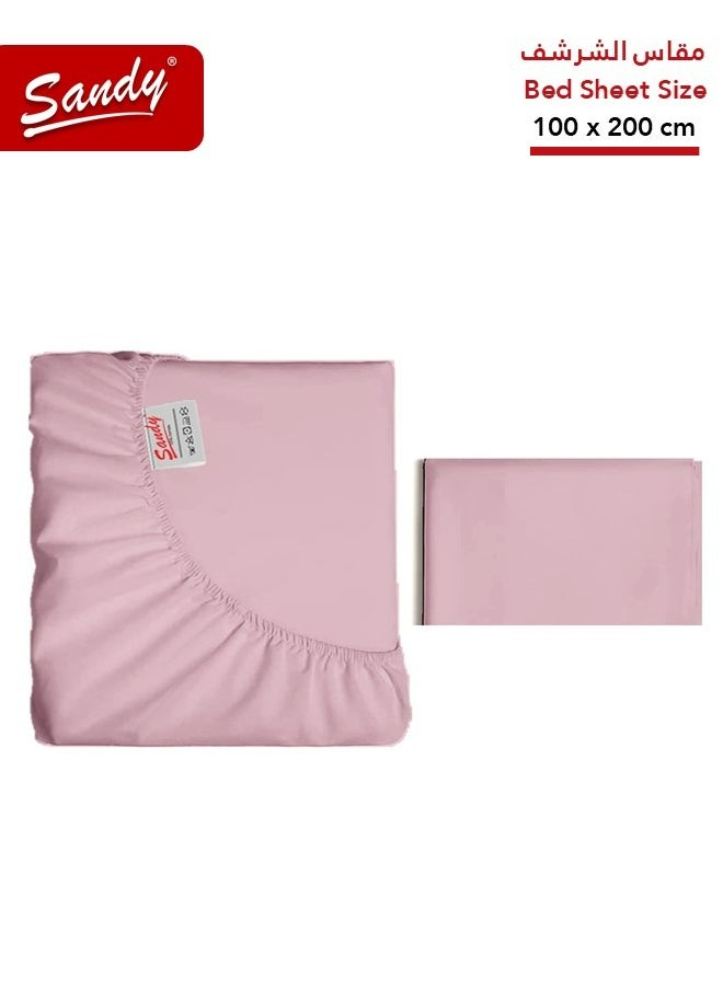 Sandy Sandy Premium Hotel Quality Fitted Sheet and Pillow Case, Bed Sheet 2 Pieces Set, Soft & Breathable and Cooling, Twin Size 100 x 200 cm, Node  - Image 1