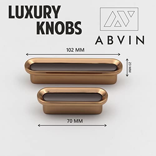 ABVIN Grey Golden Drawer Knobs Unique Cabinet Beautiful Decorative Dresser Drawer Knobs and Pulls ABVIN009-1 Pcs (Large) - Image 3